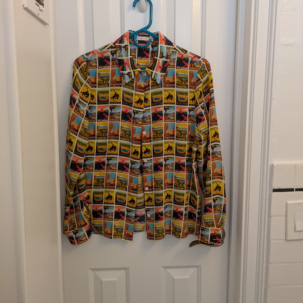 Alice & Olivia Medium Silk Shirt